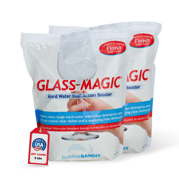 Glass Magic Dishwasher Cleaner With Natural Phosphates- 2 Bags (4 ib) Boosts your 