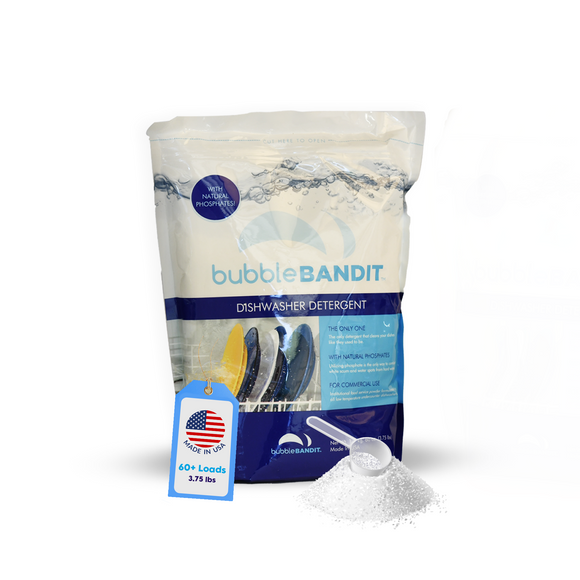 One Bag (3.75 lbs.) Bubble Bandit Dishwasher Detergent with Natural Phosphate