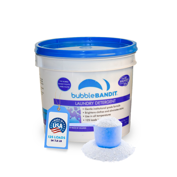 Bubble Bandit Laundry Detergent Powder with Natural Phosphates. 125 Loads in a 7.8 lb. bucket.