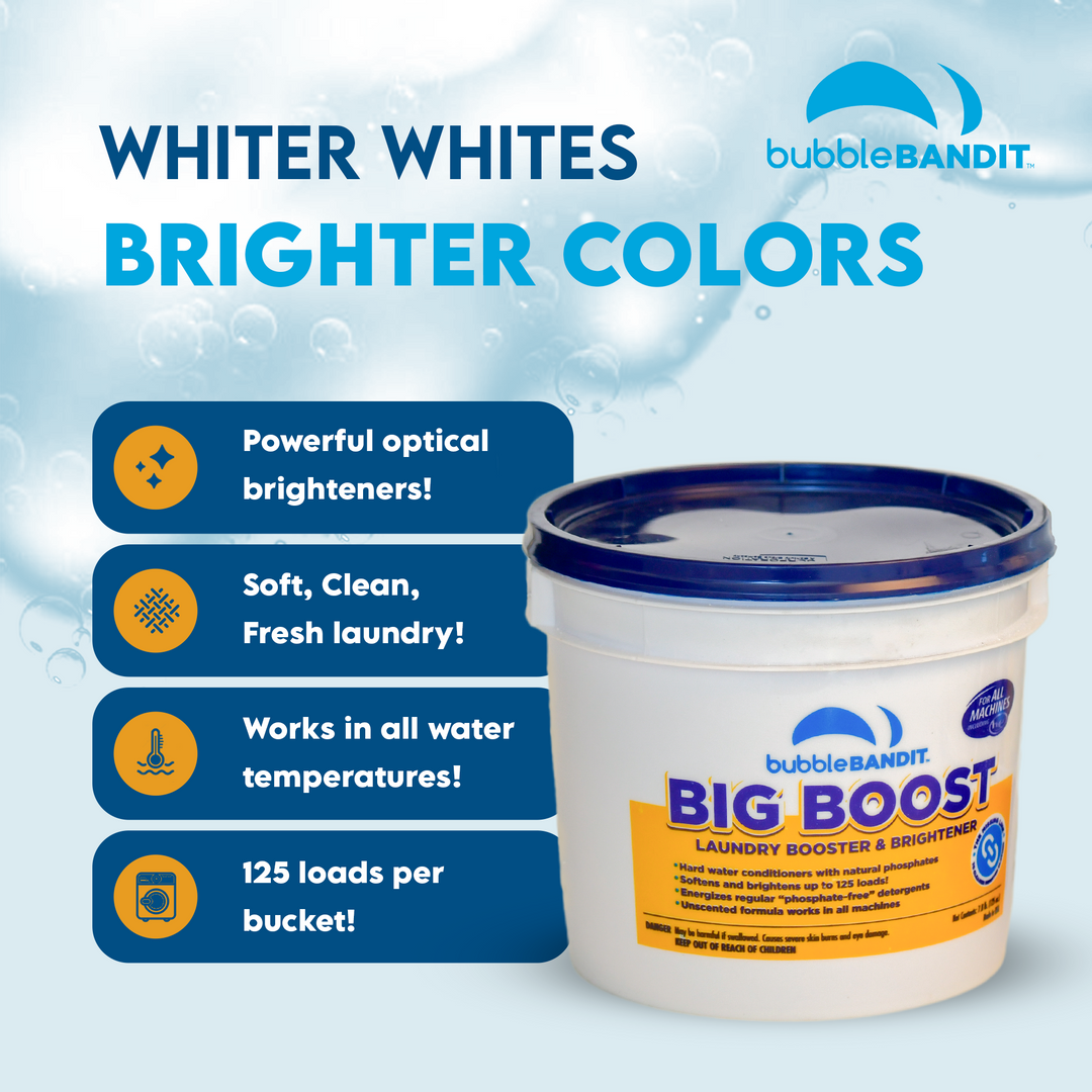 BIG BOOST Laundry Booster and Brightener -  for use with All Phosphate-Free Laundry Detergents - 7.8 lb. pail