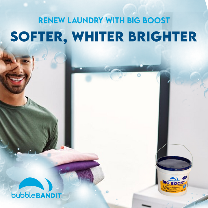 BIG BOOST Laundry Booster and Brightener -  for use with All Phosphate-Free Laundry Detergents - 7.8 lb. pail